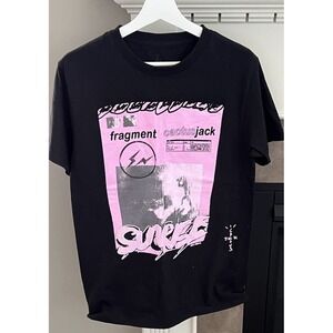 Travis Scott Cactus Jack x Fragment Pink Sunrise Mens T-Shirt Size S